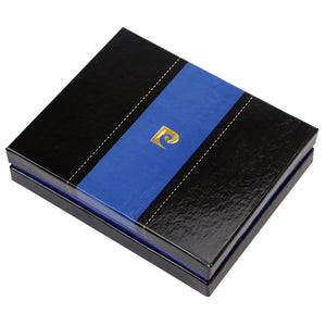 Pierre Cardin TILAK30 8806 juoda ir mėlyna piniginė czarny + niebieski