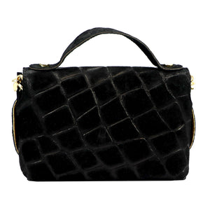 Luka 26-106 CROCO juoda odinė rankinė czarny