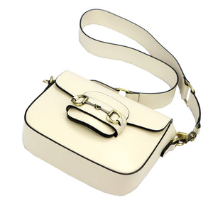 Luka 20-095 kreminė natūralios odos rankinė cream