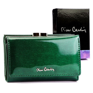 Pierre Cardin 05 LINE 108 žalia odinė piniginė zielony
