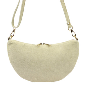 Luka 26-128 smėlio spalvos zomšinė odinė rankinė beż
