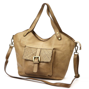 VS 016 taupe natūralios odos rankinė taupe