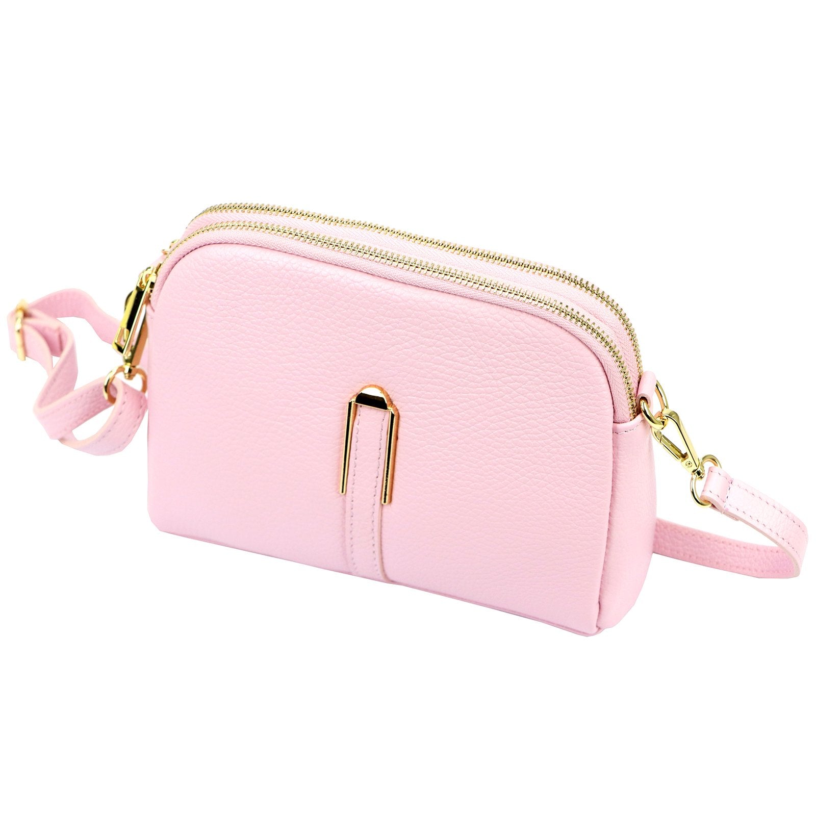 Luka 24-066 DOLLARO pudros rožinė odinė rankinė pudrowy róż