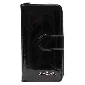 Pierre Cardin 02 LEAF 116 juoda natūralios odos piniginė czarny