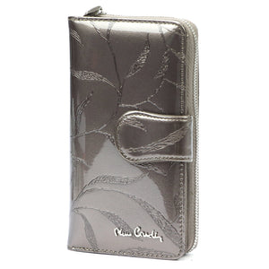 Pierre Cardin 02 LEAF 116 pilka odinė piniginė popiel