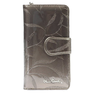 Pierre Cardin 02 LEAF 116 pilka odinė piniginė popiel
