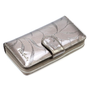 Pierre Cardin 02 LEAF 116 pilka odinė piniginė popiel