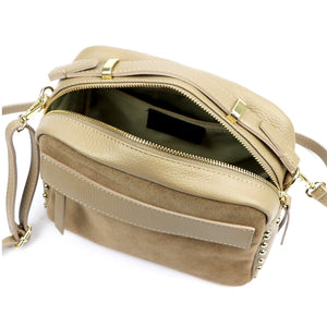 Luka 25-062 DOLLARO taupe natūralios odos rankinė taupe