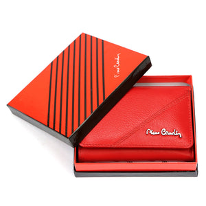Pierre Cardin TILAK161 1835 raudona odinė piniginė czerwony