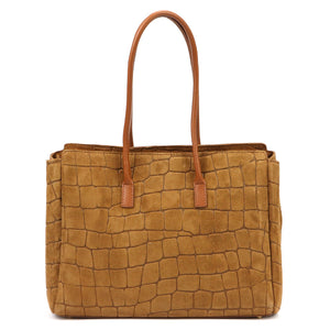Camilla PREMIUM 10.004 CROCO camel-2 odinė rankinė camel-2