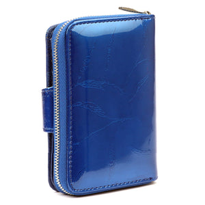 Pierre Cardin 02 LEAF 115 mėlyna odinė piniginė niebieski