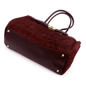 Camilla PREMIUM 10.004 CROCO bordinė odinė rankinė bordo