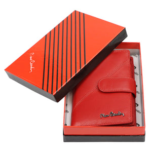 Pierre Cardin TILAK161 2571 raudona odinė piniginė czerwony