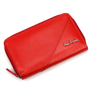 Pierre Cardin TILAK161 2584 raudona odinė piniginė czerwony