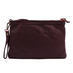 Bordo natūralios odos rankinė VS 065-326 bordo