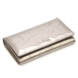 Pierre Cardin 02 LEAF 114 pilka odinė piniginė popiel