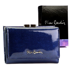 Pierre Cardin 05 LINE 117 mėlyna odinė piniginė niebieski