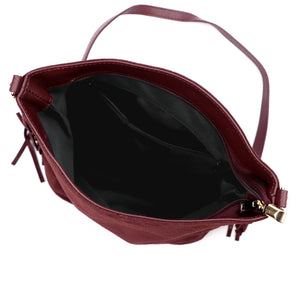 Luka 26-030 bordo odinė rankinė bordo