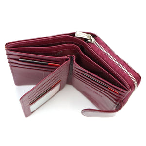 Pierre Cardin 05 LINE 116 violetinė odinė piniginė fioletowy