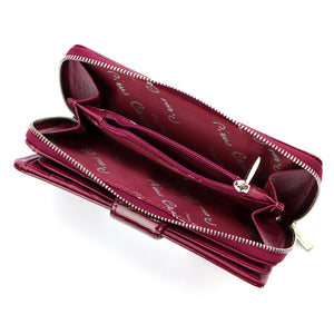 Pierre Cardin 05 LINE 116 violetinė odinė piniginė fioletowy