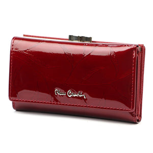 Pierre Cardin 02 LEAF 108 bordo odinė piniginė bordo