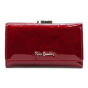 Pierre Cardin 02 LEAF 108 bordo odinė piniginė bordo