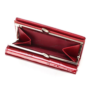 Pierre Cardin 02 LEAF 108 bordo odinė piniginė bordo