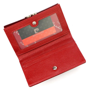 Pierre Cardin 02 LEAF 108 bordo odinė piniginė bordo