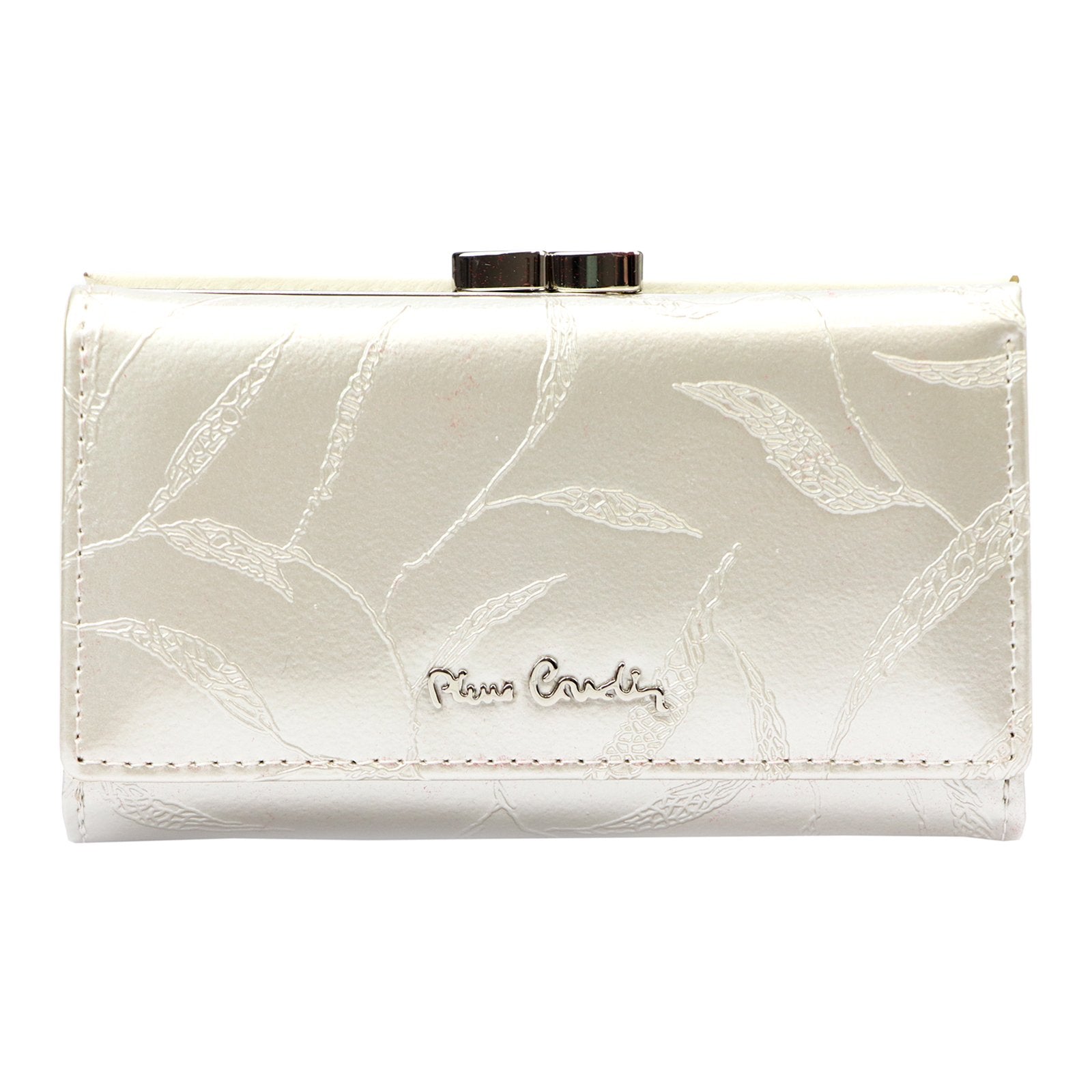 Pierre Cardin 02 LEAF 108 kreminė odinė piniginė cream