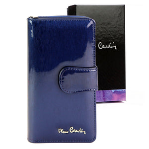 Pierre Cardin 05 LINE 116 mėlyna odinė piniginė niebieski