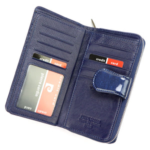 Pierre Cardin 05 LINE 116 mėlyna odinė piniginė niebieski