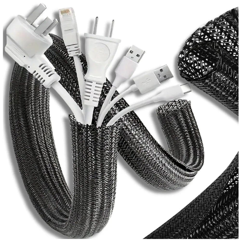 Kabelių maskavimo juosta, 1 m, juoda