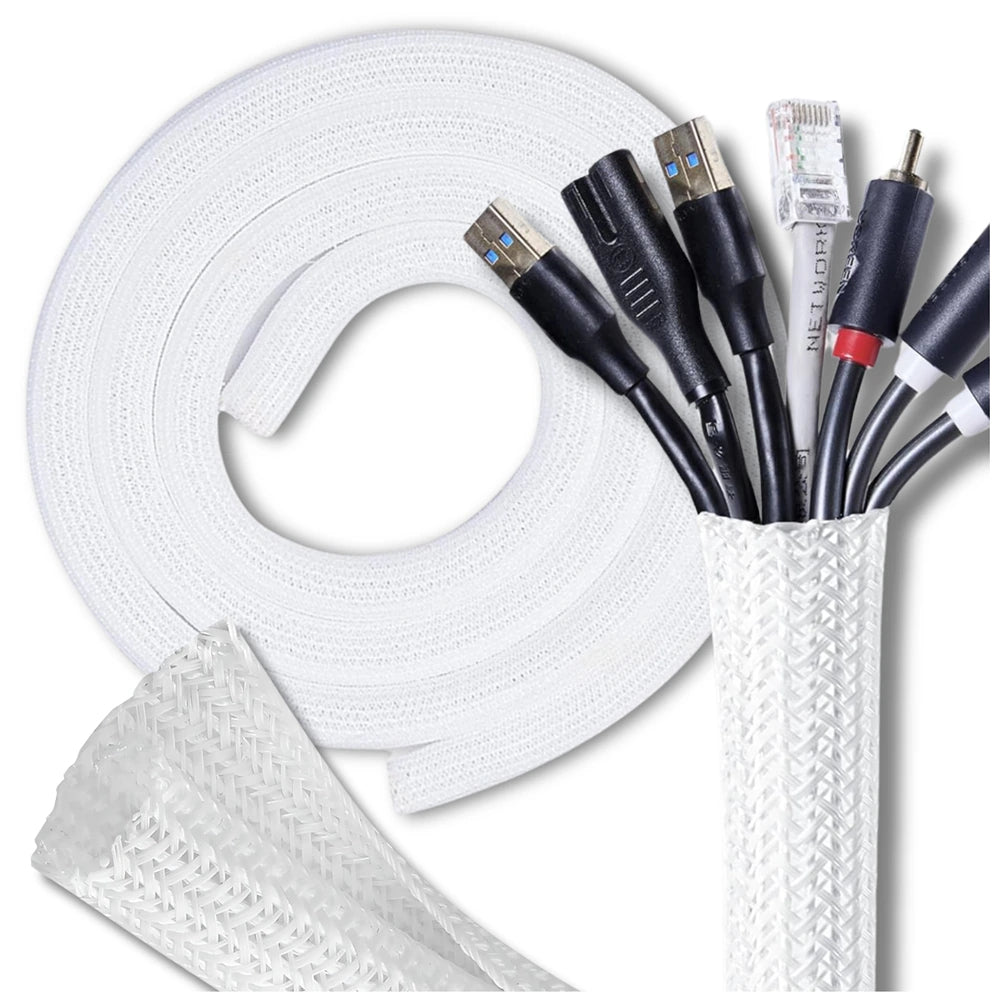 Kabelių organizatorius, baltas, 2 m