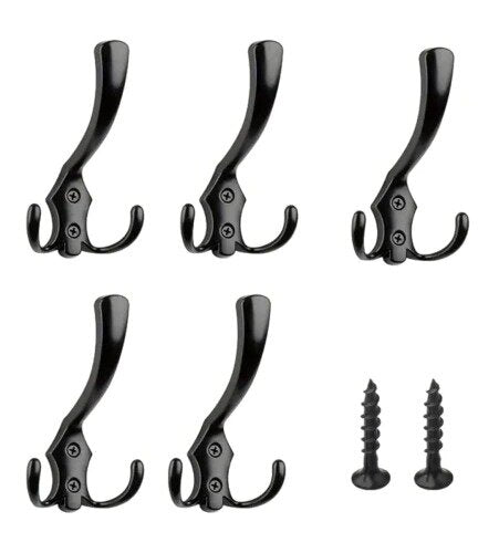 Kabliukai, 5 vnt. SD95 juodi