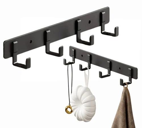 Kabliukai vonios kambariui, 28x3x4 cm A45 juodi