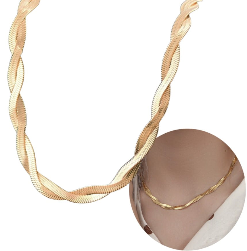 Kaklo papuošalas moterims A88, aukso spalvos