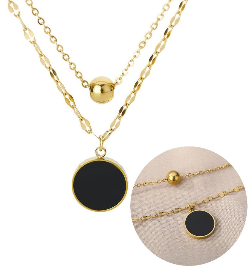 Kaklo papuošalas moterims B69, aukso spalvos