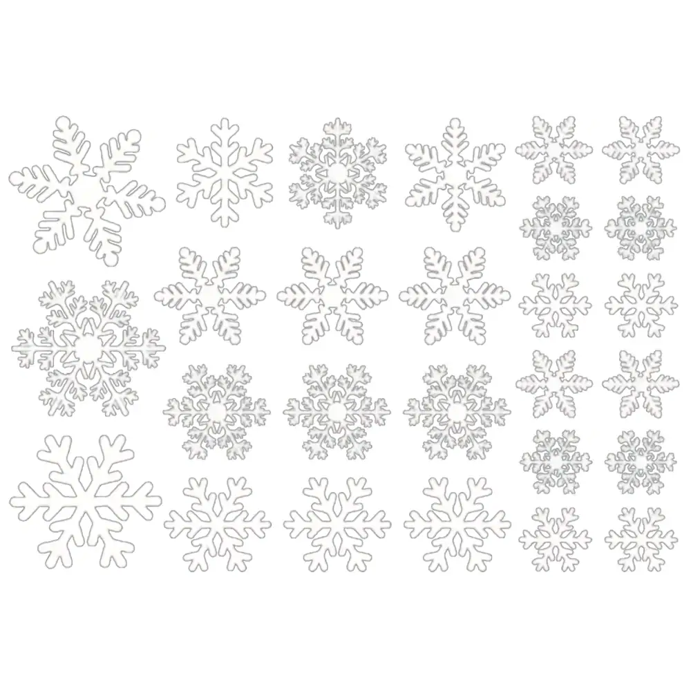 Kalėdinių langų lipdukų rinkinys 27 vnt S17