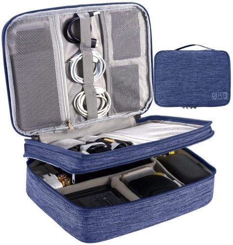 Kelioninis dėklas laidams A50, mėlynas