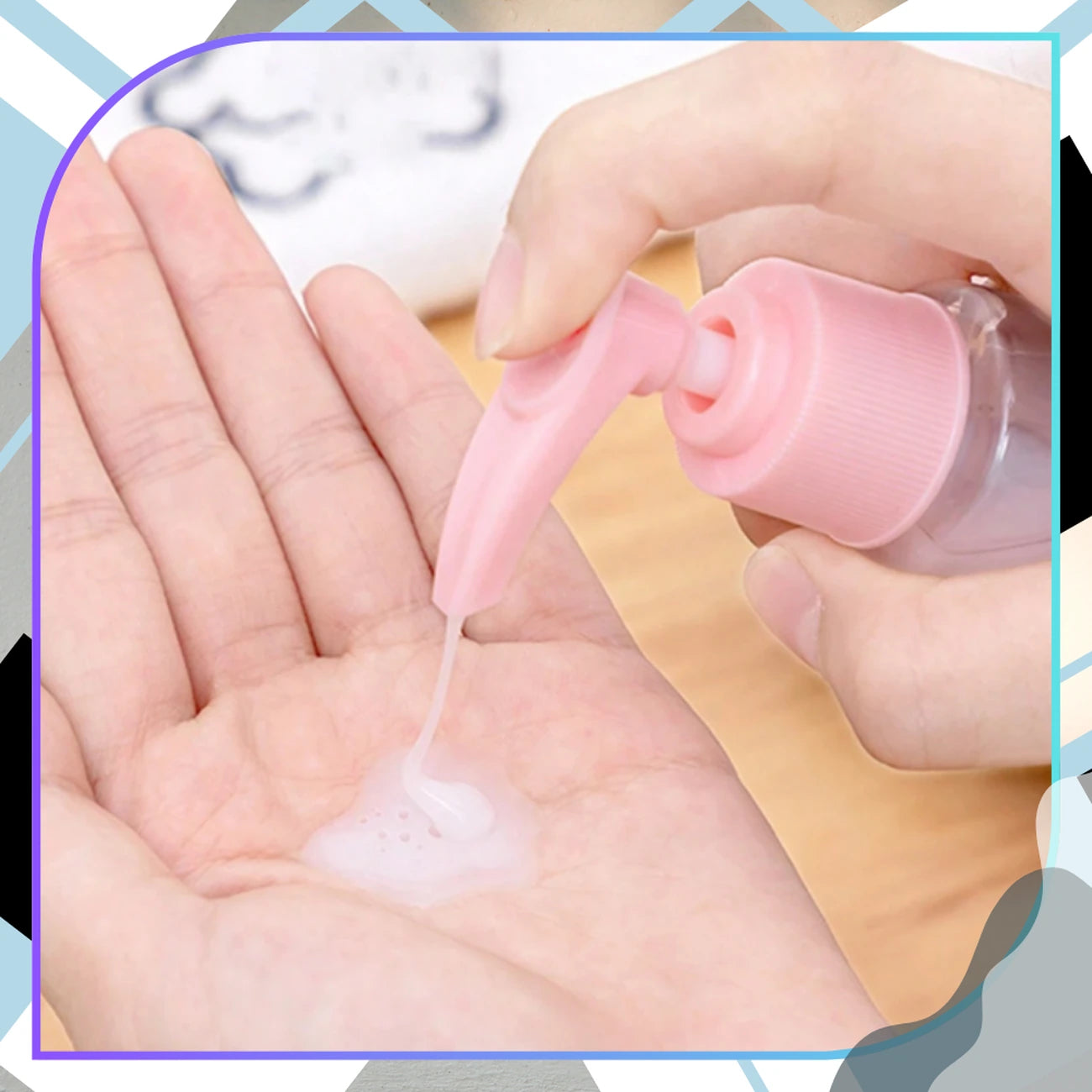 Kelioninis kosmetikos buteliukų rinkinys, 8 vnt., rožinis