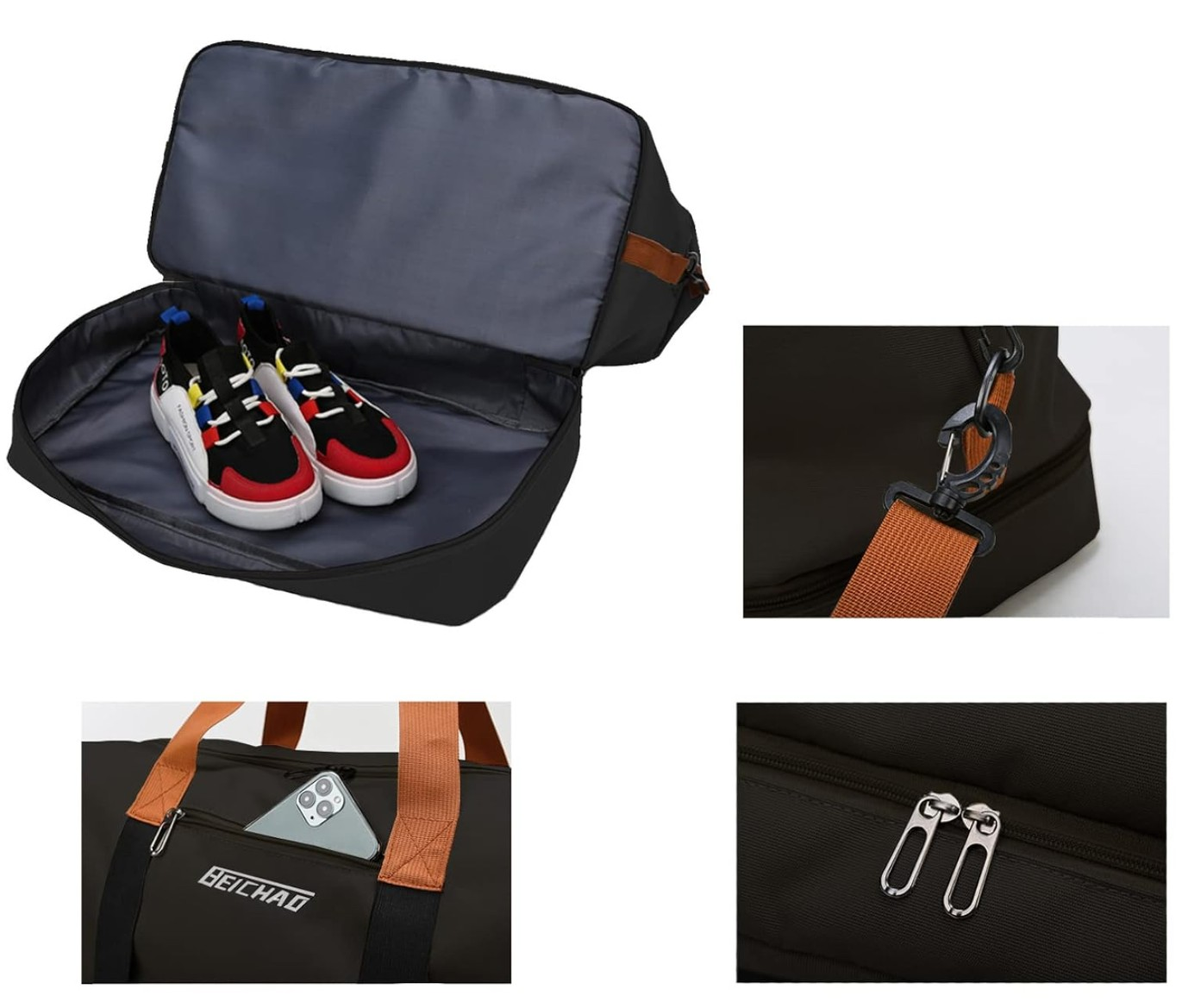 Kelioninis krepšys D6, juodas