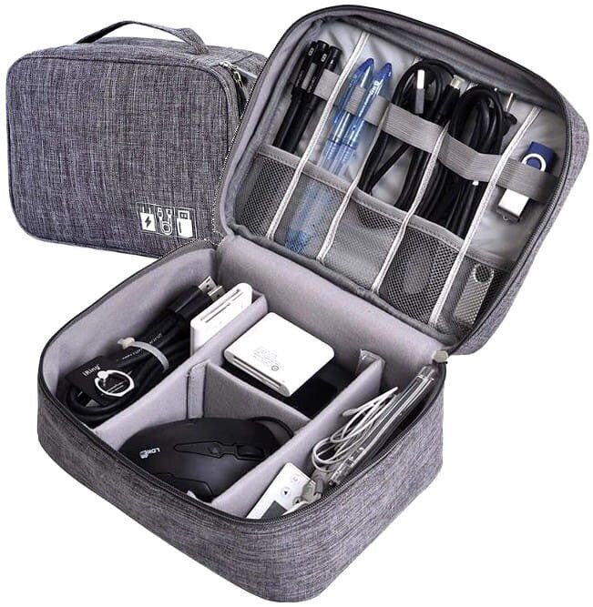 Kelioninis krepšys laidams, elektronikai E12, pilkas