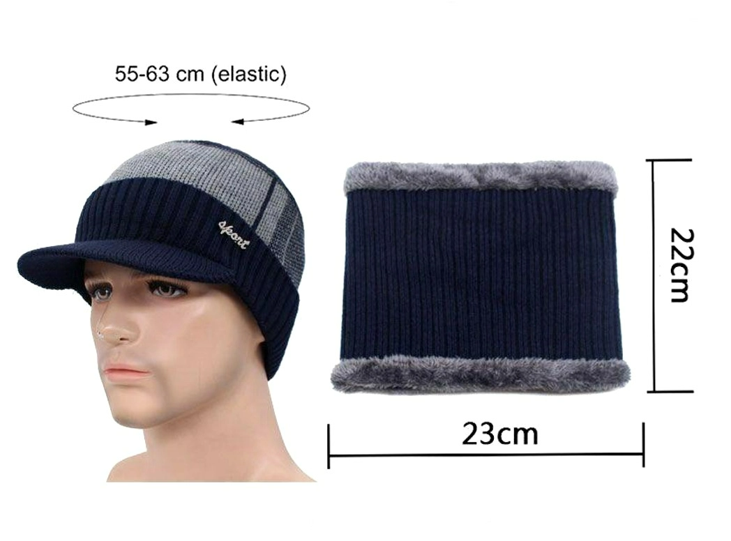 Kepurės ir šaliko komplektas vyrams S122-3