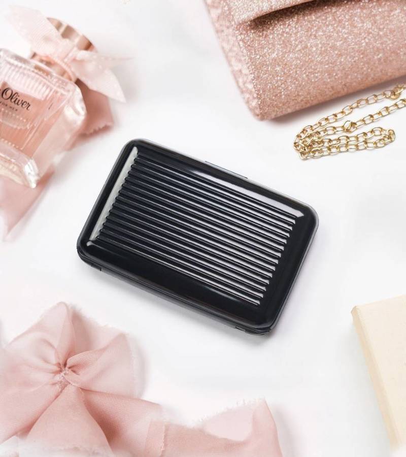 Kortelių dėklas, juodas S1041