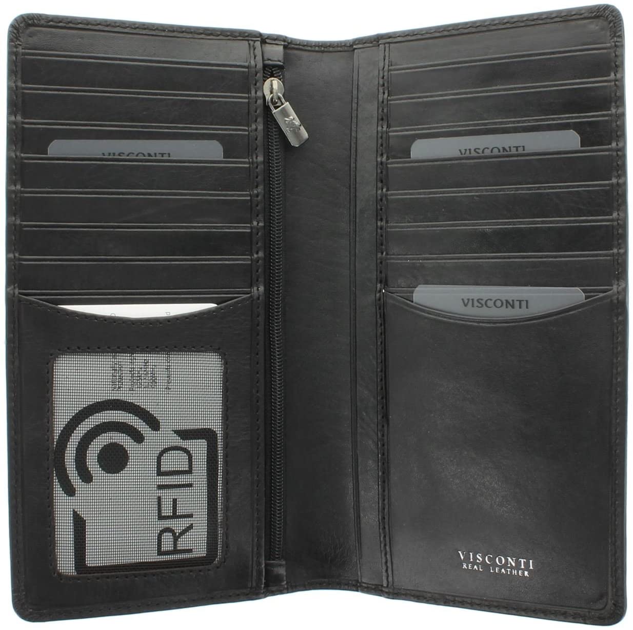 Kortelių dėklas, piniginė vyrams Visconti TSC45 Black S1040