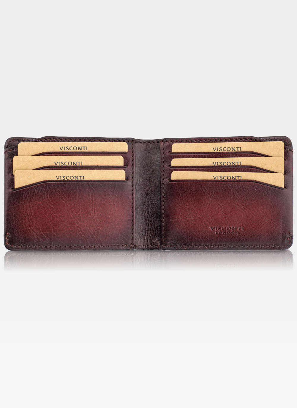 Kortelių dėklas vyrams Visconti MT-90, ruda S1049