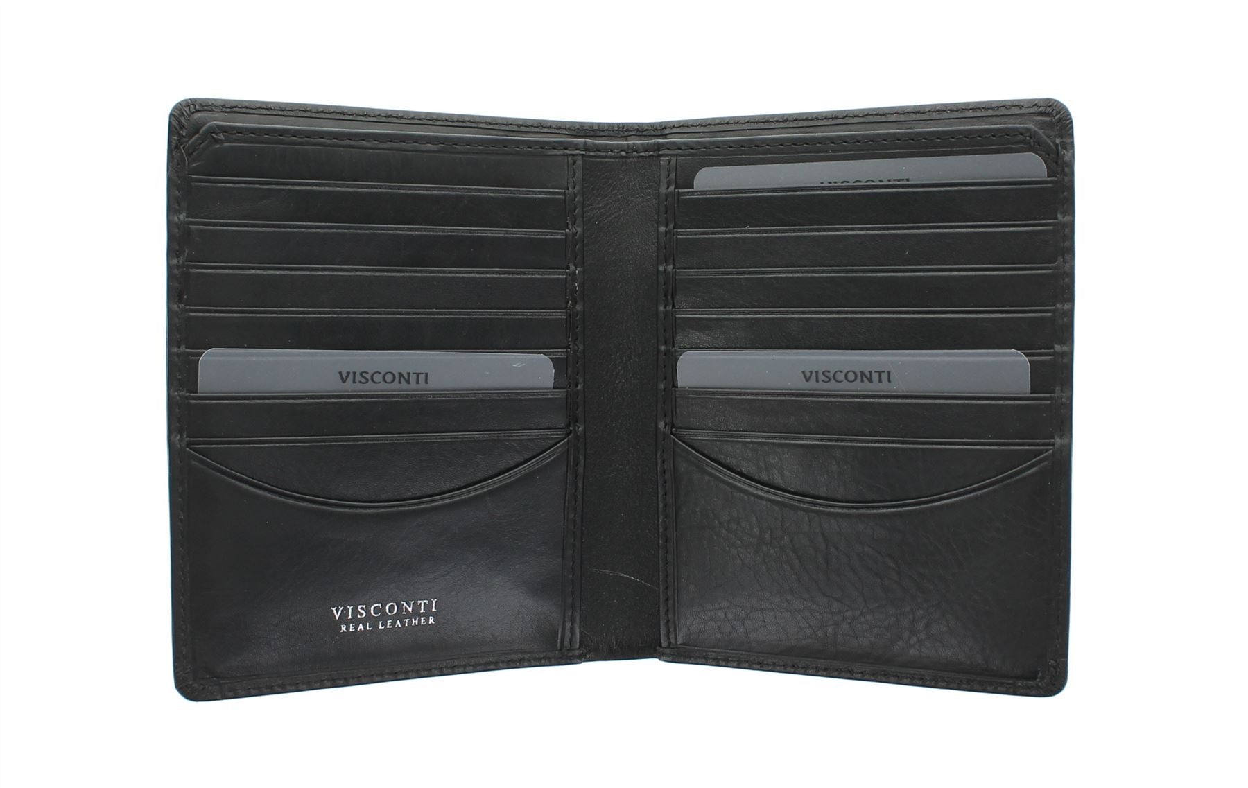 Kortelių dėklas vyrams Visconti TSC49 Black S1044