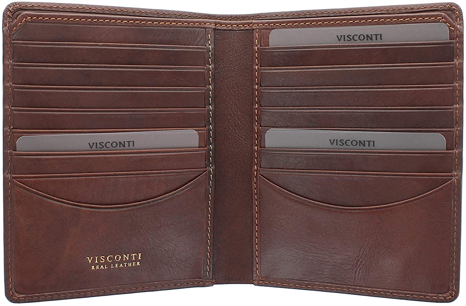 Kortelių dėklas vyrams Visconti TSC49 Tan S1043