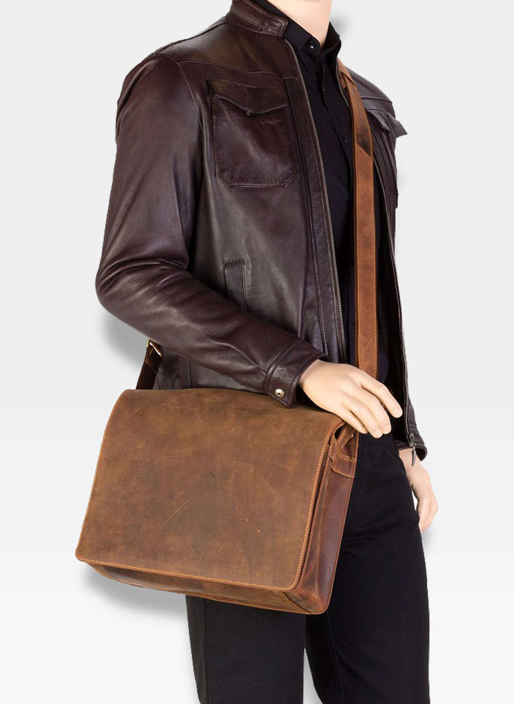 Krepšys vyrams Visconti, šviesiai rudas R293