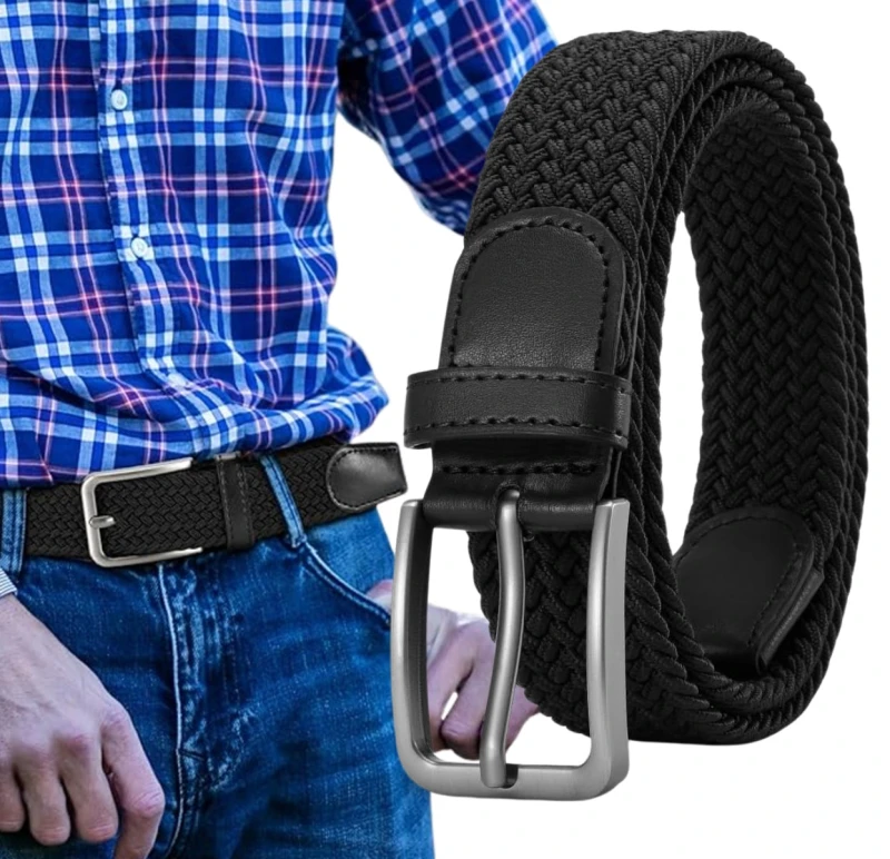 Lankstus, juodas kelnių diržas D129